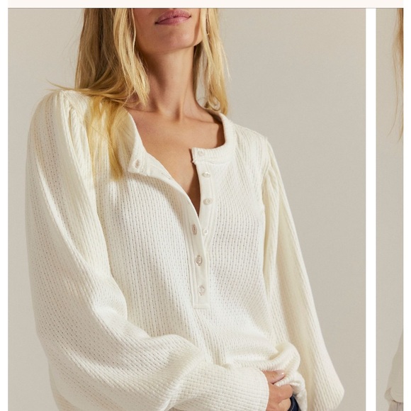 Free People Tops - Free People Clean Ivory Button Down Shirt